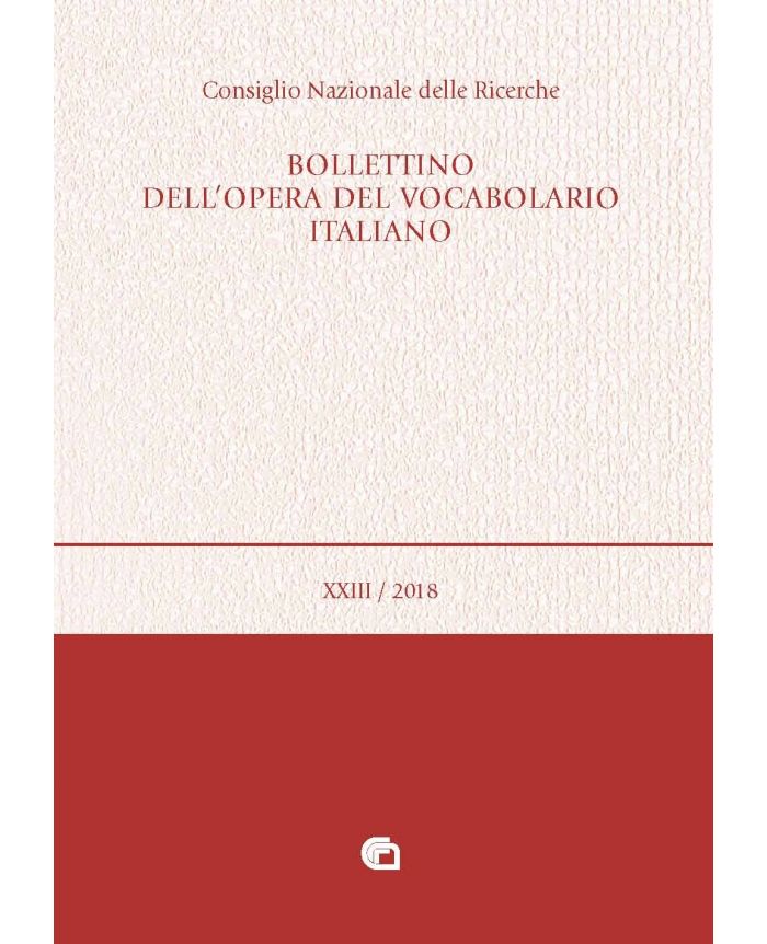 Bollettino dell'Opera del Vocabolario italiano - 23