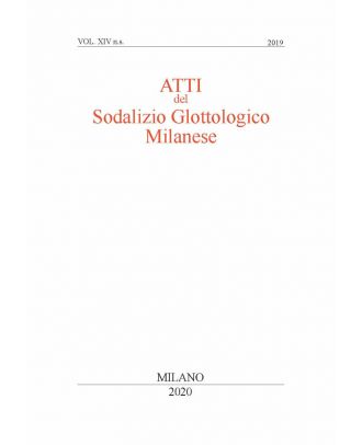 Atti del Sodalizio Glottologico Milanese - NS XIV-2019