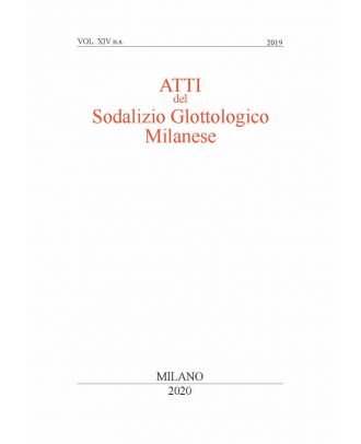 Atti del Sodalizio Glottologico Milanese - NS XIV-2019