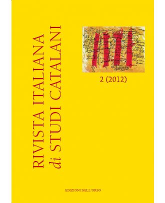 Rivista italiana di studi catalani N. 2-2012 COVER 1