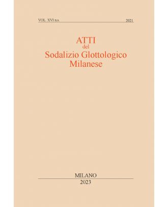 Atti del Sodalizio Glottologico Milanese - NS XVI-2021