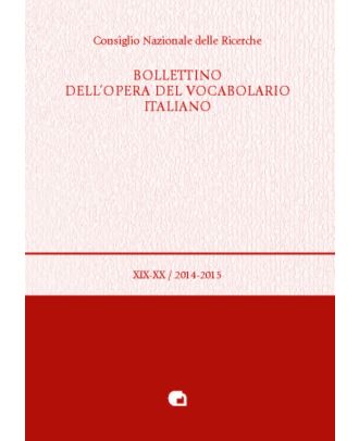 Bollettino dell'Opera del Vocabolario italiano - 19-20