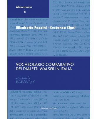 Vocabolario comparativo dei dialetti «walser» in Italia vol. 3