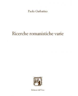 Ricerche romanistiche varie