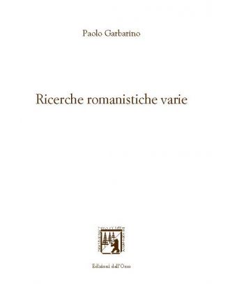 Ricerche romanistiche varie