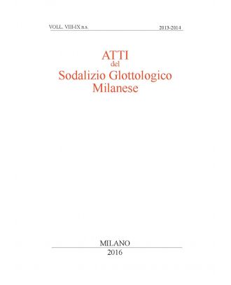 Atti del Sodalizio Glottologico Milanese - NS VIII-IX -2013-2014