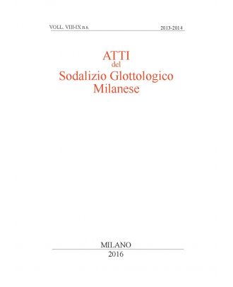 Atti del Sodalizio Glottologico Milanese - NS VIII-IX -2013-2014