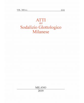 Atti del Sodalizio Glottologico Milanese - NS XIII-2018