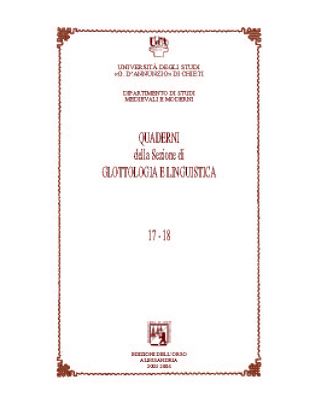 Quaderni della sezione di Glottologia 17-18