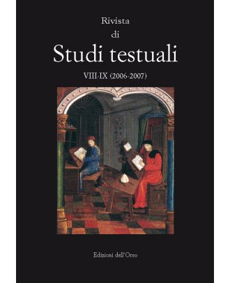 Rivista di studi testuali - VIII-IX